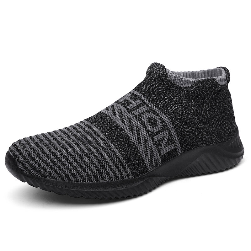 New fashion Flying Woven Mesh Mens Leisure Shoes Man running Shoes Sock Sport Sneakers size 35-45