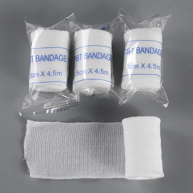 Cuidados de emergência bandagem de algodão pbt bandagem elástica pele amigável respirável kit de primeiros socorros gaze ferida vestir enfermagem médica