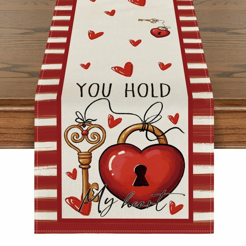 Nordic Valentine's Day Table Runners High Quality Wedding Anniversary Dining Table Decoration Indoor Outdoor Gathering Party