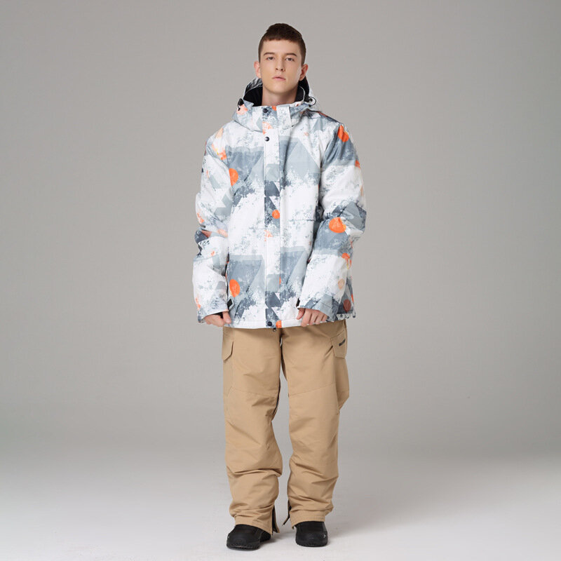 SEARIPE-Conjunto de traje de esquí para hombre, ropa térmica, cortavientos impermeable, chaqueta cálida de invierno, abrigos de Snowboard, pantalones, equipos al aire libre