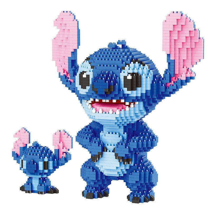 Disney 2300pcs Stitch Diamond Building Block Micro Lilo & Stitch Figure simpatico modello 3D 22cm per bambini Mini mattoni giocattoli regalo