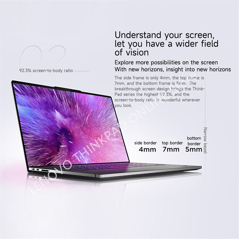 แล็ปท็อป Lenovo ThinkPad Z16 AMD R7 Pro 6850H Radeon RX6500M เฉพาะ16GB 512GB 4K OLED หน้าจอสัมผัสโน้ตบุ๊คคอมพิวเตอร์