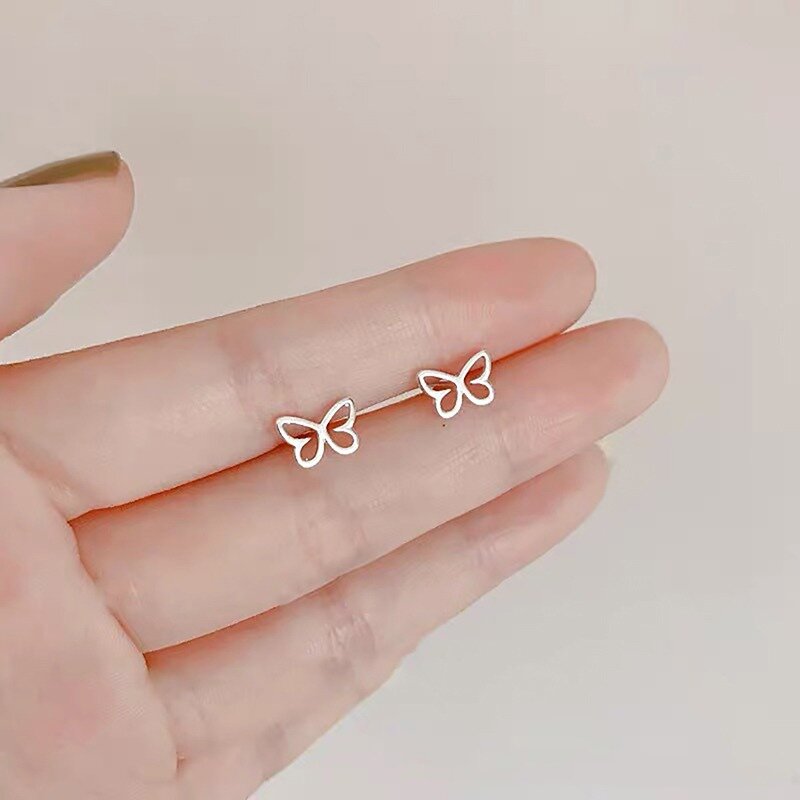 Mini Stud Earrings for Women Heart Star Butterfly Dinosaur Helix Cartilage Tragus Lobe Ear Piercing Jewelry