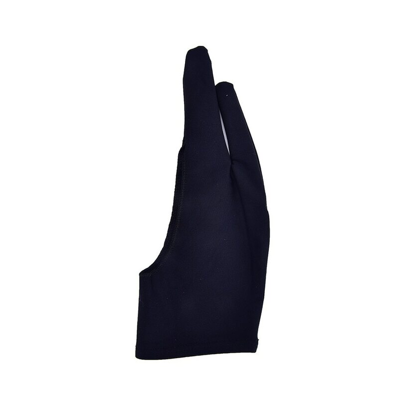 S SIZE Artist Drawing Glove For Any Graphics Drawing Tablet Black 2 Finger Anti-fouling,both For Right And Left Hand Black