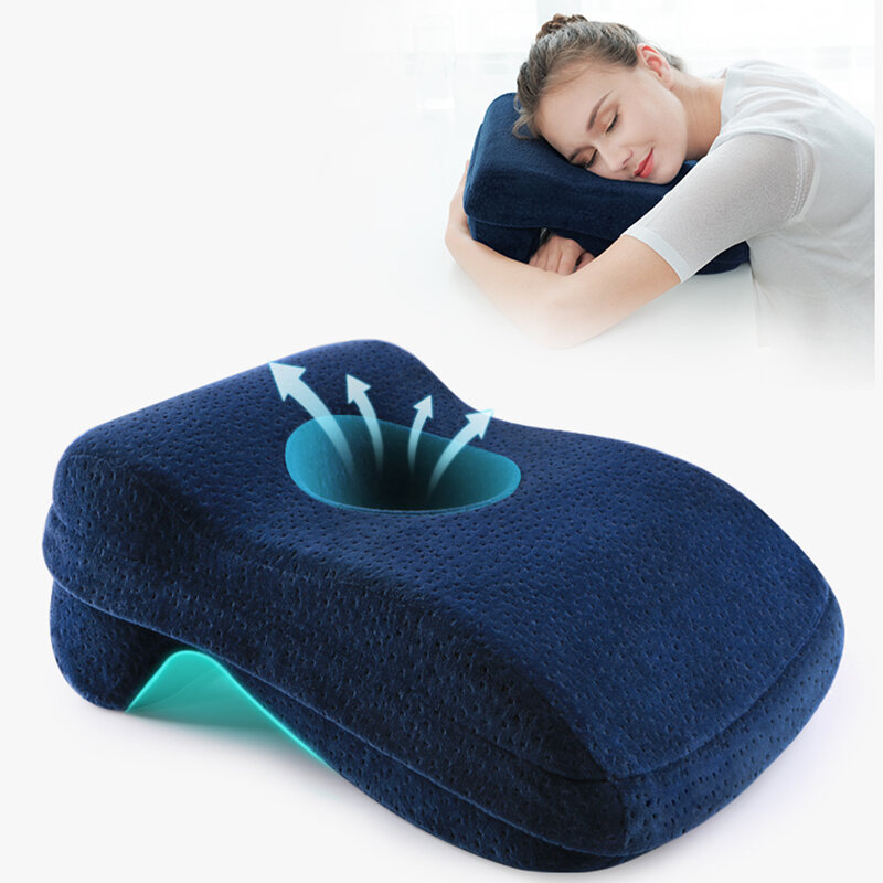 Memory Foam poduszka do podróży zagłówek podbródek poduszki odpoczynek w biurze poduszka na szyję ortopedyczne tabeli biurko szkolne do spania
