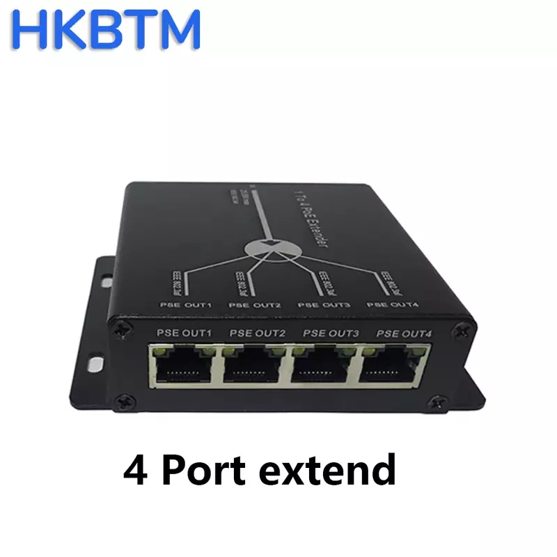 HKBTM 2 Port POE Extender 100Mbps with IEEE 802.3af Standard for NVR IP Camera AP IP VOICE POE Extend 100 meters for POE range