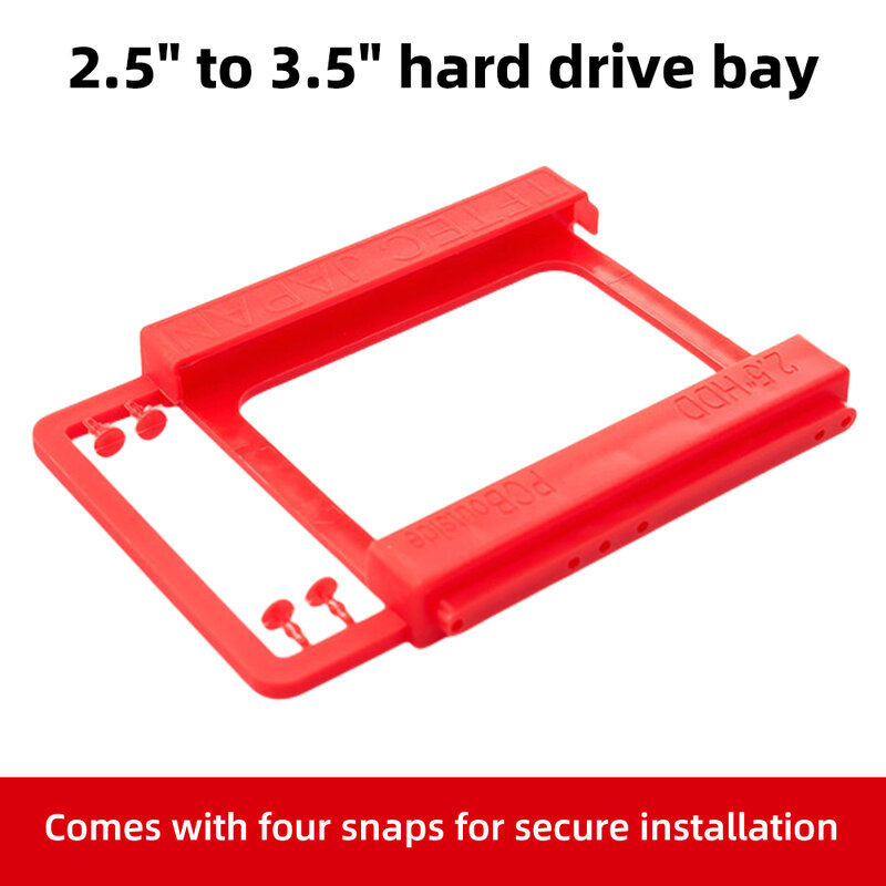 2.5 a 3.5 Polegada SSD HDD adaptador plástico SSD suporte suporte com quatro clipes parafuso design livre acessórios para PC