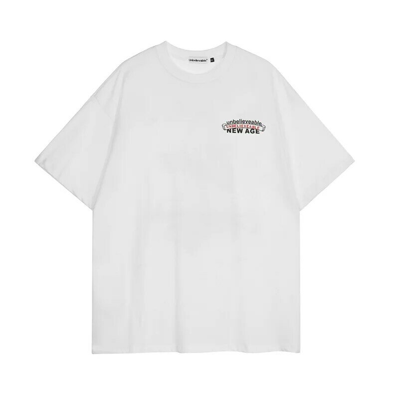 Harajuku informal-Camiseta de algodón para hombre, camisa de manga corta, ropa de calle de Hip-Hop, Tops de manga corta, color blanco y negro, 2022