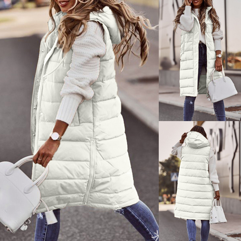 코튼 의류 여성 조끼 탑 코트 및 재킷 여성용, 신상 클래식 롱 패딩 아우터 코트 후드, 2022 세일