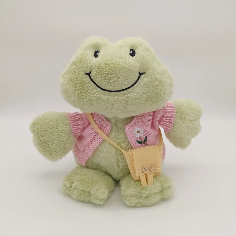 교육용 귀여운 개구리 모양 스마일 인형 봉제 장난감, 졸업식 시즌 잠자는 친구 귀여운 선물