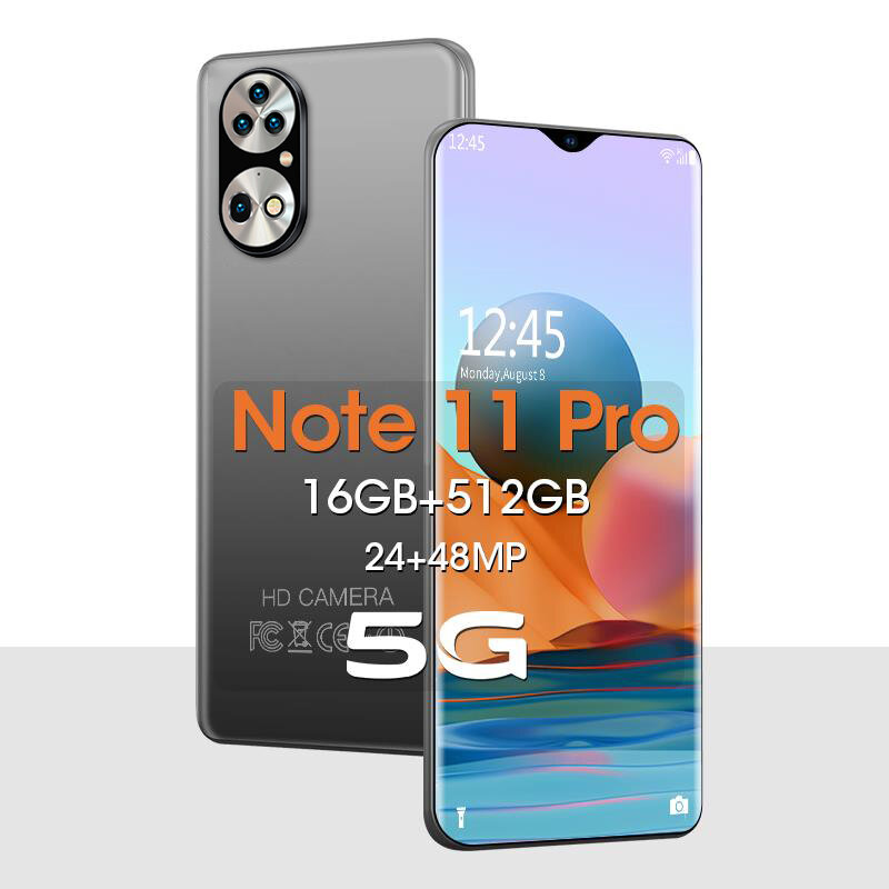 Смартфон Note 11 Pro, 2022 дюйма, 16 + 6,8 ГБ, 48 МП