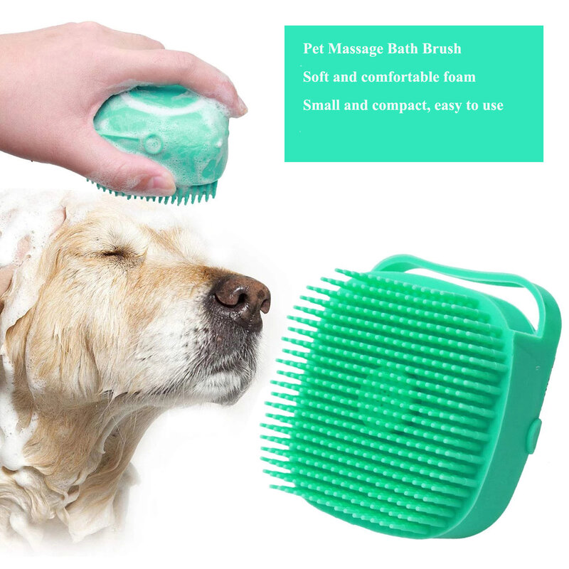 Pet accessoriess para cães banho de verão escova de chuveiro grooming massagem 2-em-1 silicone macio banheiro escova filhote de cachorro gato pente produtos