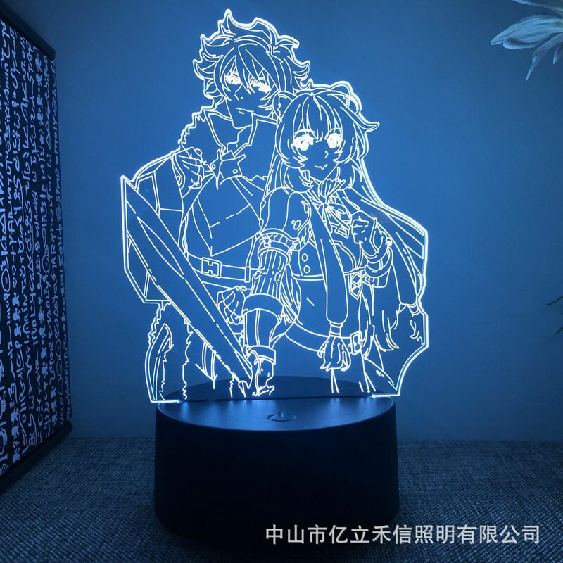 Lámpara Led de noche con Control remoto para decoración de habitación, lámpara de regalo colorida con USB táctil, Anime, serie SAO
