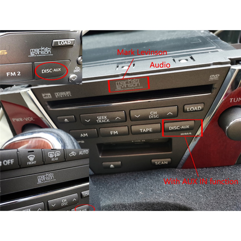 سيارة بلوتوث 5.0 Aux كابل ميكروفون يدوي الهاتف المحمول مكالمة مجانية محول لتويوتا كراون لكزس GRS182