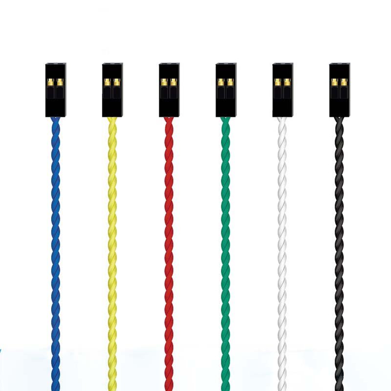 DuPont – câble d'extension 2 broches mâle/femelle, 5 pièces, haute température, pour carte mère, 2.54 d'espacement, démarrage, redémarrage, LED