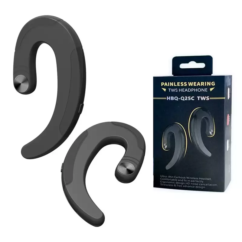 Wireless Bluetooth Headset HBQ Exquisite Earphone Hook Earbuds Handsfree Headphone Bone Conduction Earphones with Mic Vitog YYK