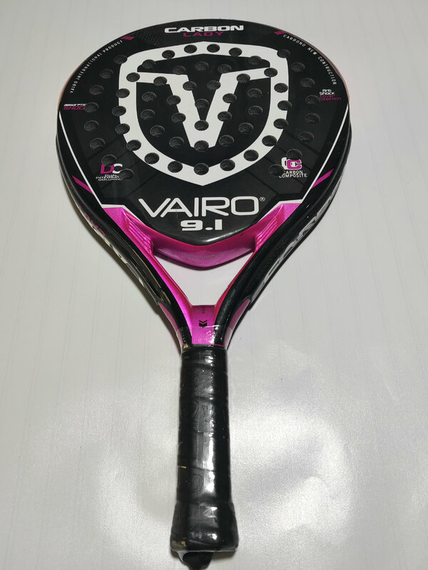 Vairo-9.1 Padel 라켓, Porfessional 시리즈 Palas, 3 레이어 탄소 섬유 보드 패들 라켓, EVA 페이스 테니스 라켓, 비치 라켓