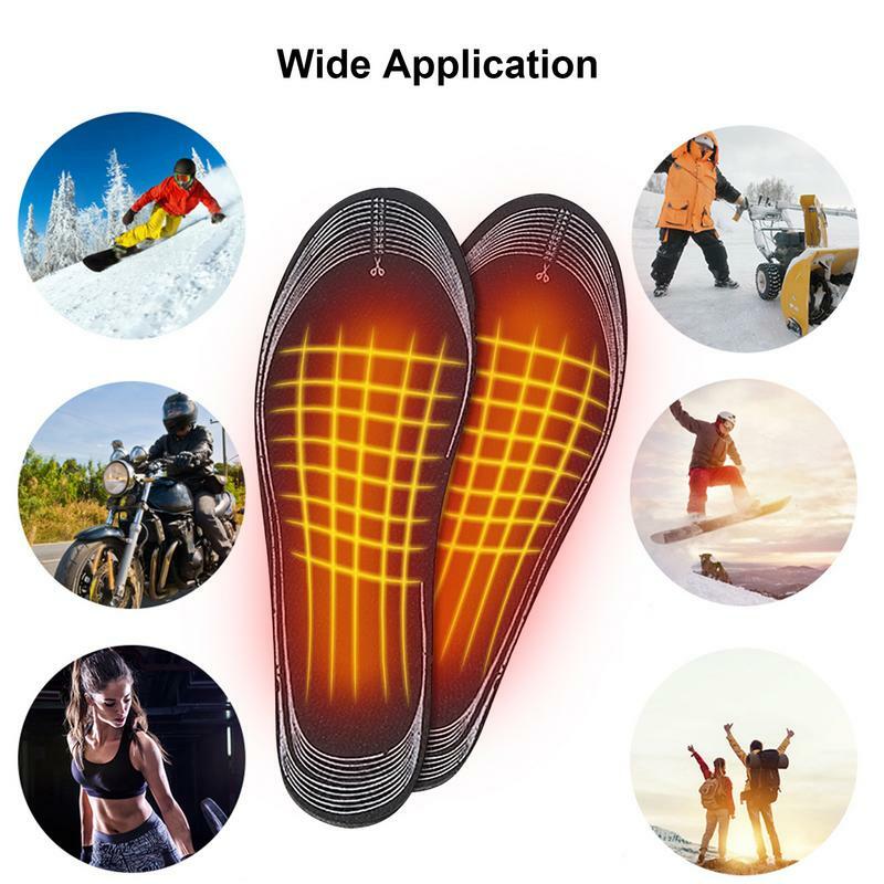 USB Heated Shoe Insoles Remote Control 3.7V 2100MA Heating Insoles Rechargeable Electric Heated Insoles Warm Sock Pad Mat