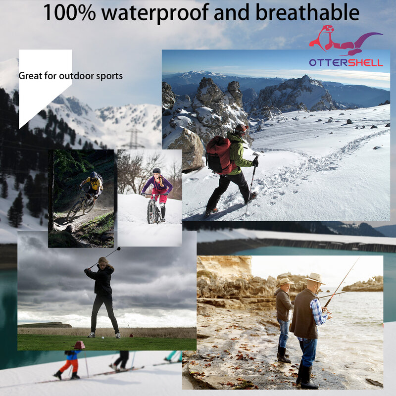 OTTERSHELL-calcetines de lana merina 100%, Montañismo Pesca Impermeabilización Mantener el calor. Esquí Golf Correr Senderismo deportes al aire libre