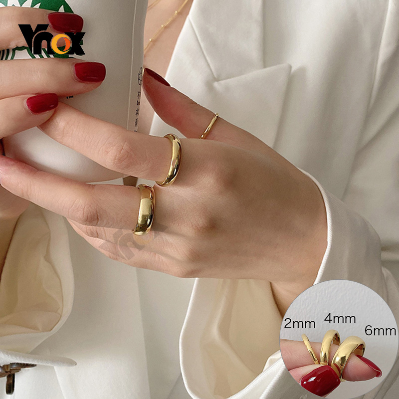 Bagues de mariage en acier inoxydable anti-rayures pour femmes et hommes, bracelets classiques simples pour Couples, bijoux de base