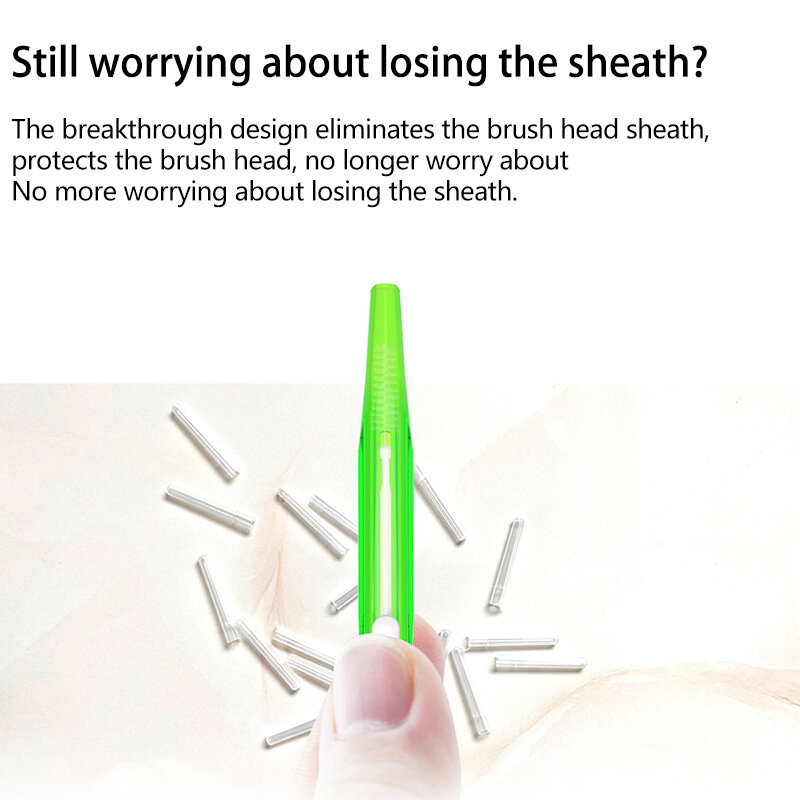 Limpeza do dente palito dental interdental escova de limpeza entre os dentes ortodôntico cuidado oral escova em forma de fio