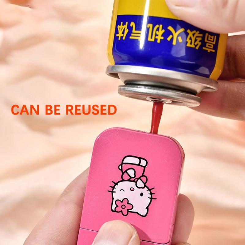 Kawaii Sanrio Hello Kitty Kuromi My Melody Lighter Cartoon Anime Red Flame Windproof Lighter Boy & Girl Gift Fast Delivery