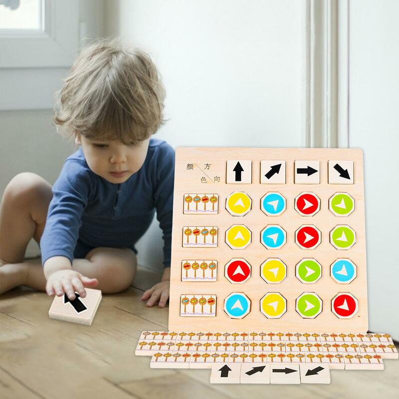 Quebra-cabeças combinando cor direção brinquedos educativos imaginação para pré-escolar