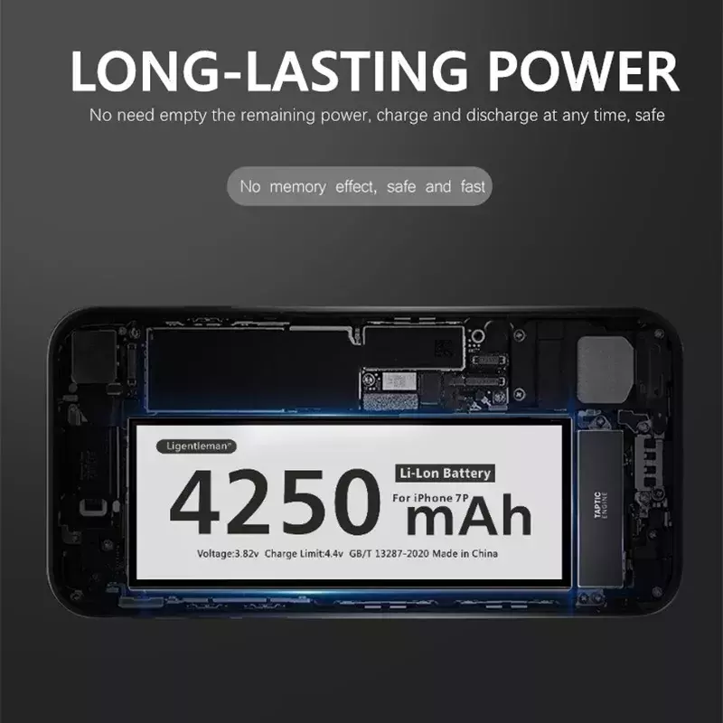 AAA Dung Lượng Cao 0 Chu Kỳ Nguyên Chất Lượng Pin Cho Iphone 6S 5 S 5 SE 6 7 8 Plus X XR XS Max Thay Thế BatterieTool Miếng Dán