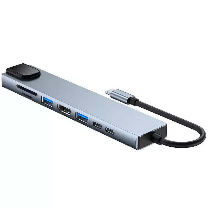 Mosible – station d'accueil Thunderbolt 3 Hub USB C vers HDMI, adaptateur OTG 4K Rj45 Lan 100M avec lecteur PD TF SD pour Macbook Air M1