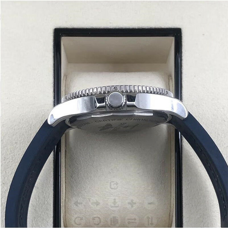 2023 New Luxury Band Super Ocean Series  46mm Dial Fashion Sports Watch Three Hand Strap Calendar Quartz Men's Wrist Watch