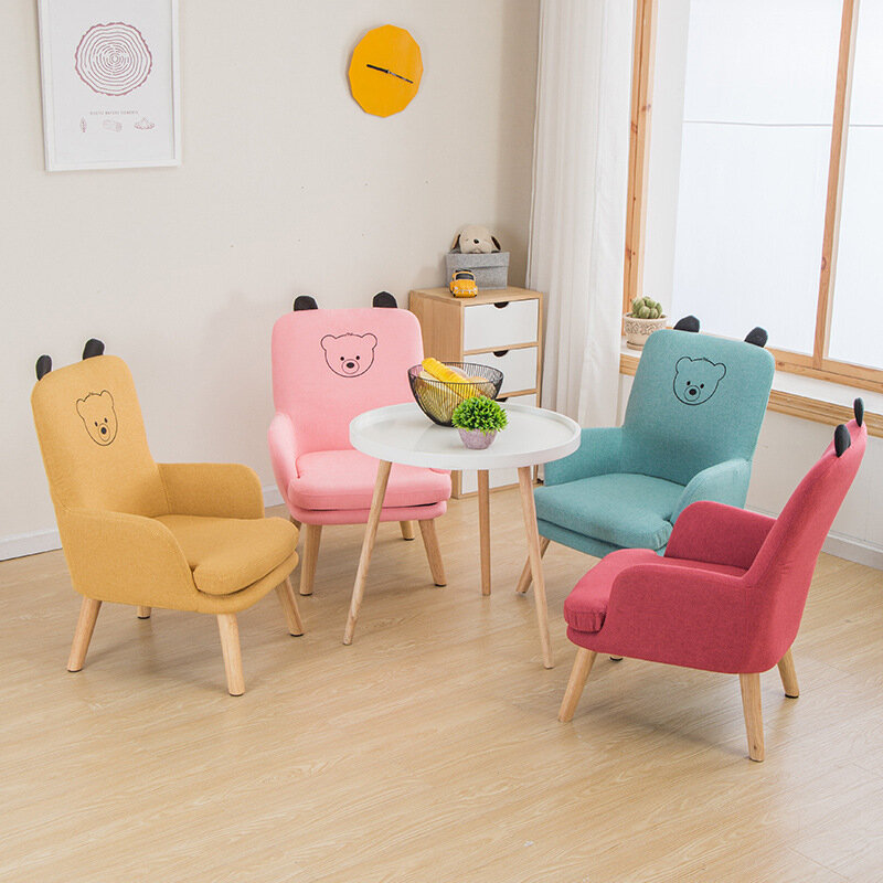 Removable and Washable Children's Cute Sofa Cartoon Boys and Girls Kindergarten Baby Living Room Bedroom Fabric Small Sofa