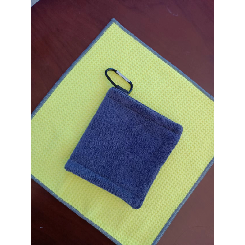 1pc Golf Handtuch mehrfarbiges Geschirr tuch für Golfer rot blau grau schwarz mit Verschluss Mikro faser Stoff Verwendung für Golfbälle Golfschläger neu