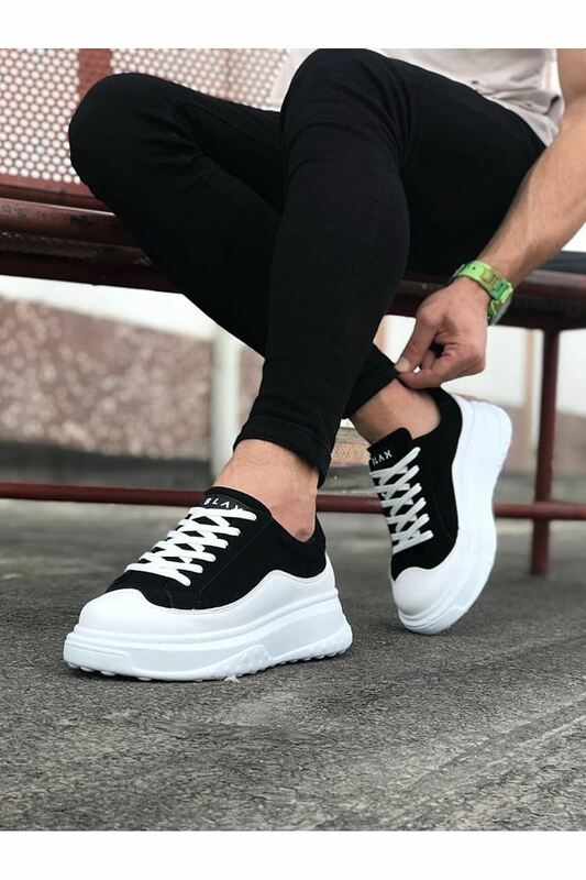 WG507-zapatos blancos y negros para hombre