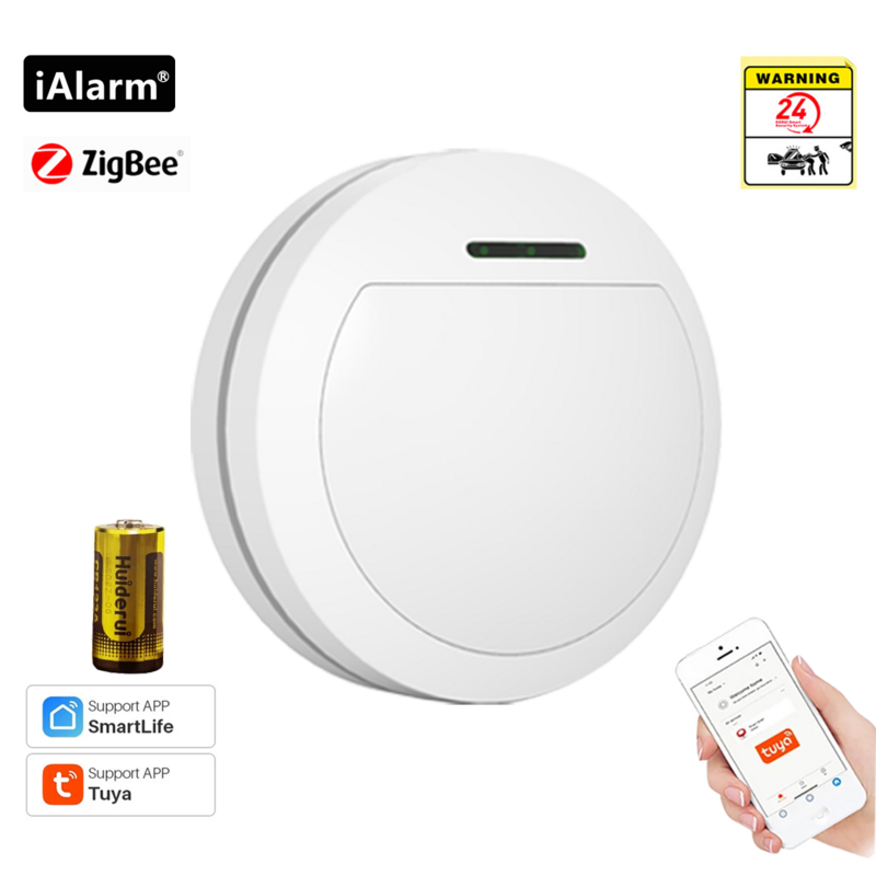Capteur d'alarme de sécurité iAlarm, Tuya, détecteur infrarouge sans fil, Zigbee 3.0, pour maison intelligente, Compatible avec les applications de contrôle