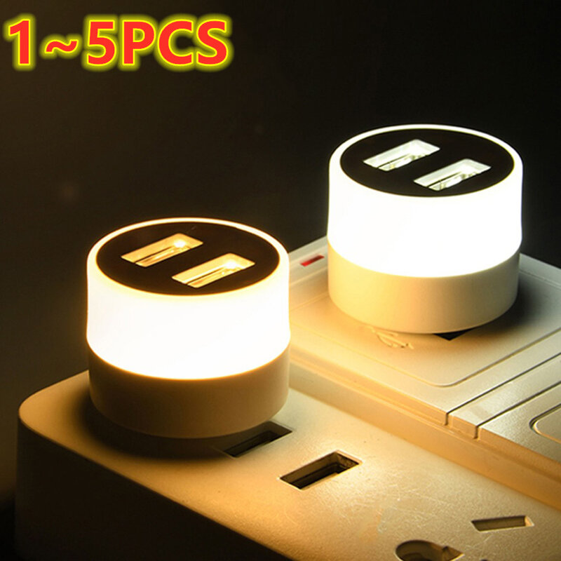 1 ~ 5 sztuk lampa USB Plug przenośna lampa LED mała lampka nocna komputer zasilanie mobilne ładowanie lampka do czytania ochrona oczu lampka do czytania
