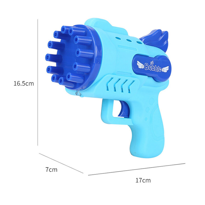 Pistol Gelembung Listrik Mesin Gelembung Otomatis Roket Sabun Mainan Pesta Luar Ruangan Portabel untuk Hadiah Anak-anak