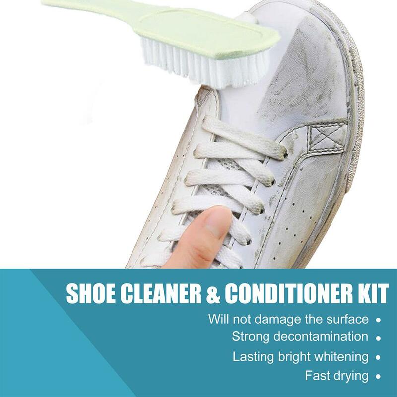 Busa Pembersih untuk sepatu putih memutihkan membersihkan noda menghilangkan kotoran semprot kuning busa pembersih dekontaminasi putih pembersih sepatu