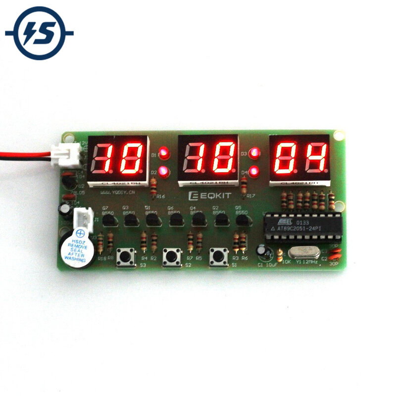 C51 6-ساعة رقمية DIY لحام عدة Electronice ساعة كيت العظمى مدرسة العلوم الممارسة مشروع أداة قطار مهارات لحام