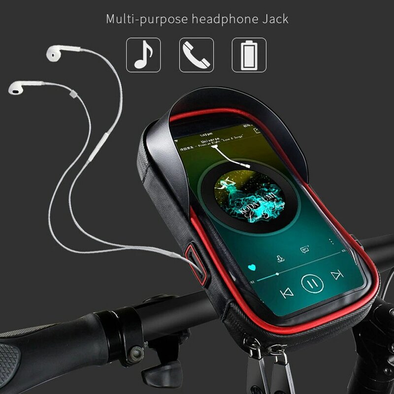 Motocykl uchwyt na telefon komórkowy wodoodporny uchwyt na telefon rowerowy góra rowerowa kierownica lusterko wsteczne 6.8 cali