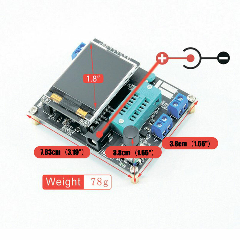 2021 Mới Hàn Gm328a Transistor Kiểm Tra Diode ESR Điện Áp Tần Số Đồng Hồ