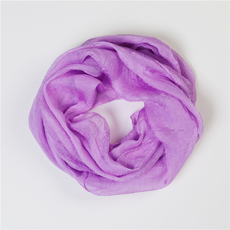 Однотонный шифоновый шейный шарф для женщин модные тонкие бесконечные петли кольцо шарфы фуляр женский снуд шейный платок для девушек воротник банданы