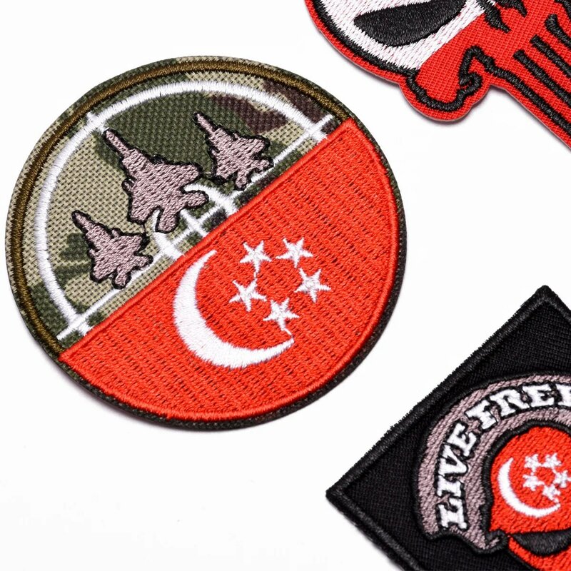 Schädel Taktische Moral Slogans Armee Military Abzeichen Eisen patches Bestickt auf für DIY Hut Rucksack Kleidung Nähen bügeln Patch