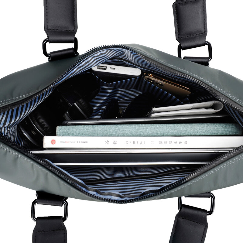 YILIAN Men's Briefcase Wearable waterproof Laptop Case 15.6 "Computer Doctor lawyer computer case soft side Men's briefcase
