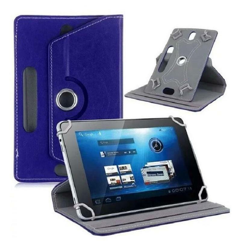 Penutup Kulit untuk Pemegang Tablet 7/8/9/10 Inci Universal 360 Derajat Berputar Empat Kait Notebook Penutup Casing Perlindungan Dasar Belakang