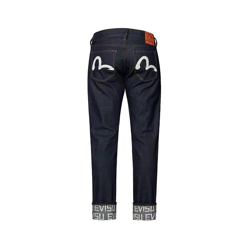 Pantalones vaqueros con estampado de gaviota para hombre, Jeans de alta calidad, estilo japonés, a la moda, nuevo patrón bordado M, 2022