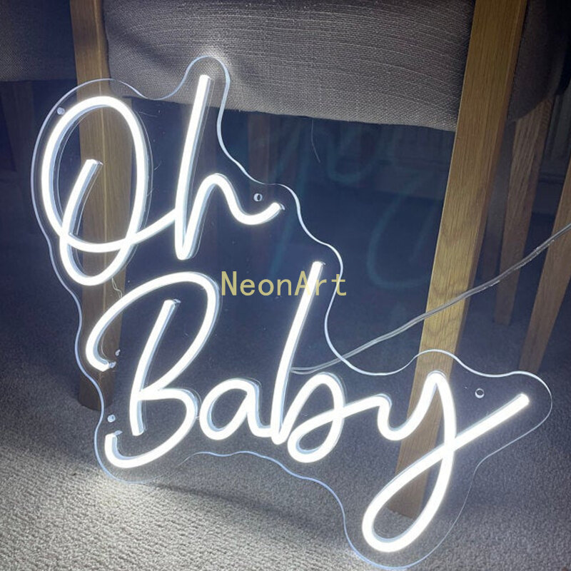Señal de neón personalizada para fiesta de bebé, letrero de neón flexible con texto, para Baby Shower