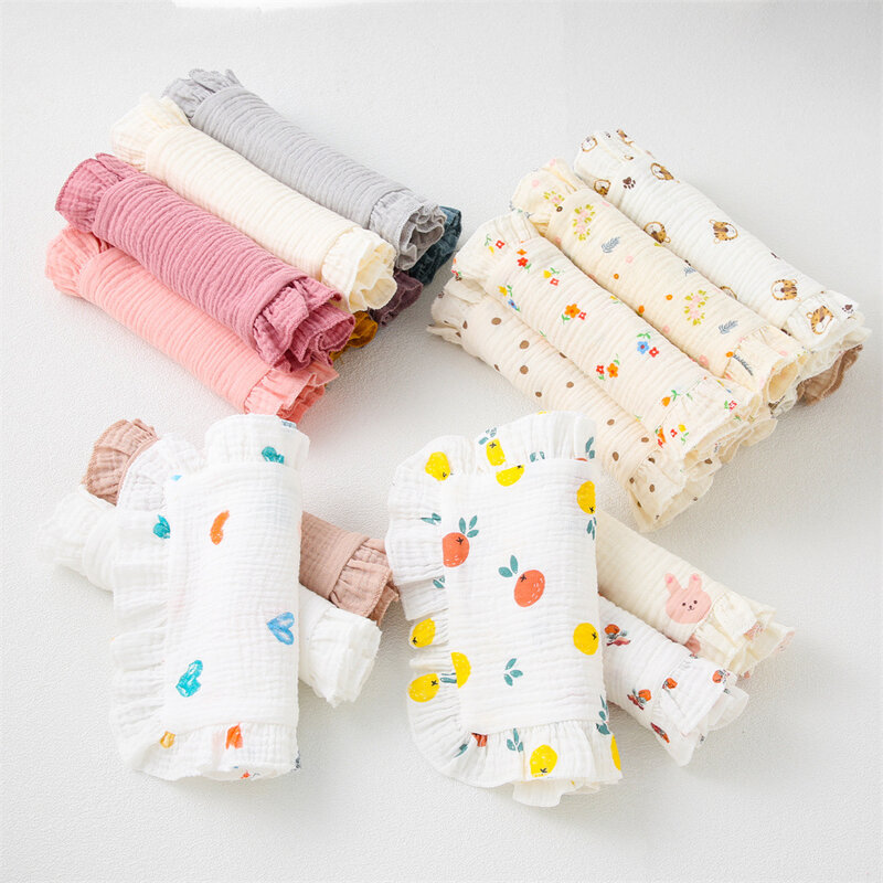 Bavaglini 40x23cm 100% garza di cotone roba per ragazzo e ragazza Absarbent morbido asciugamano per Saliva infantile accessori per neonati panni per Burp per bambini
