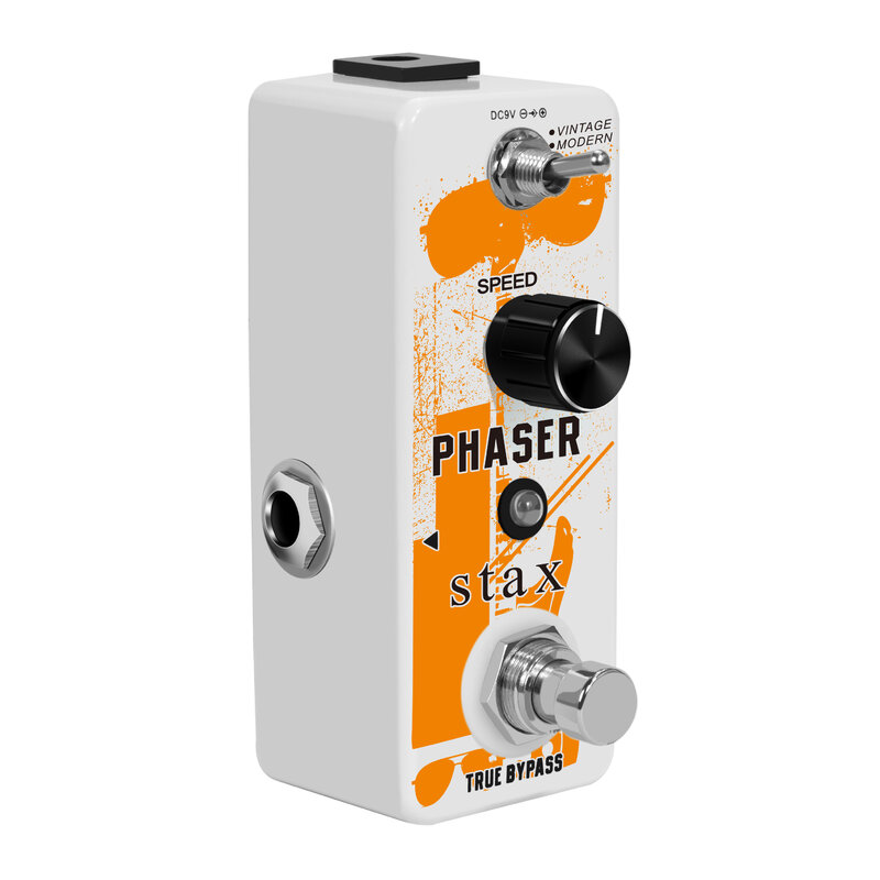 Stax guitarra phaser pedal efeito fase analógico pedal para guitarra elétrica vintage & modos modernos com mini tamanho true bypass LEF-313