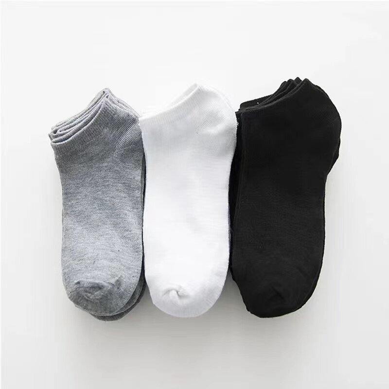 30Pairs/Men's Business Socks Casual Black Breathable Ankle Socks Solid Color Comfortable Soft Fabric Men's Socks Classic Socks