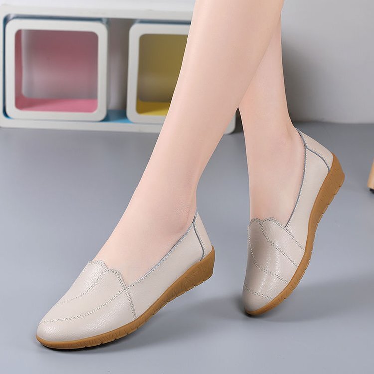 2022 nuove scarpe appartamenti in vera pelle scarpe antiscivolo in pelle per adulti mocassini da donna scarpe da donna di grandi dimensioni 10 scarpe da donna